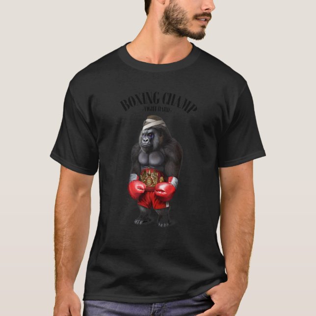 T-shirt Champion de boxe Gorilla Fighter 1 (Devant)