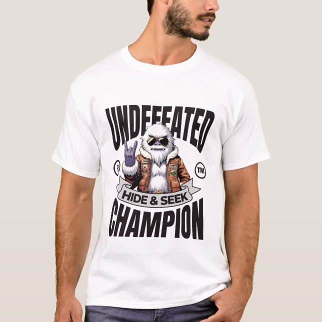 T-shirt Champion de cache-cache invaincu (Devant)