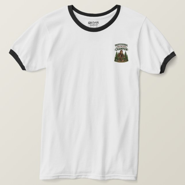 T-shirt Champion de cachette Bigfoot (Design devant)