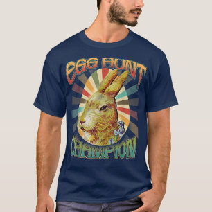 T-shirt Champion de chasse aux oeufs Lapin Lapin Vintage R