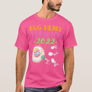 T-shirt Champion de chasse aux oeufs Maman Papa Pâques Gro