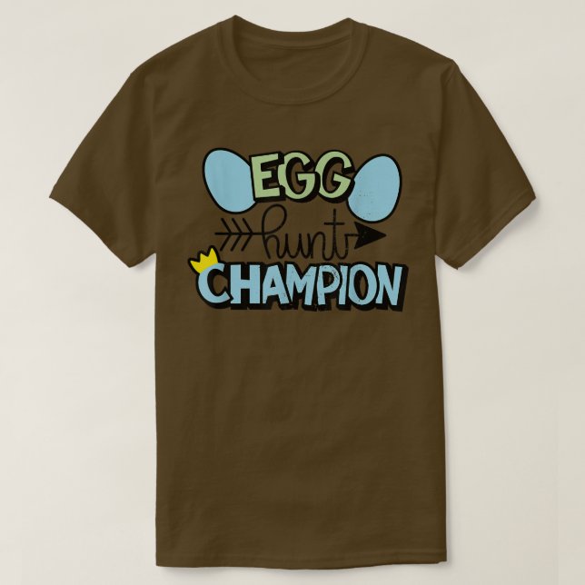 T-shirt Champion de chasse aux oeufs mignon lapin de Pâque (Design devant)