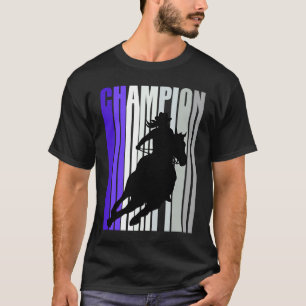 T-shirt Champion de course de barils Cavalières à cheval