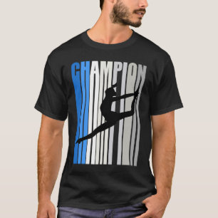 T-shirt Champion de danse bleu Filles Anniversaire Dehors