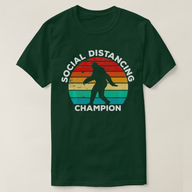 T-shirt Champion de Distances Sociales Bigfoot (Design devant)