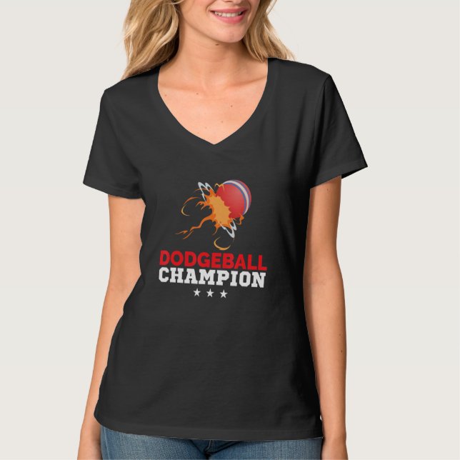 T-shirt Champion De Dodgeball Pour Un Joueur De Dodgeball (Devant)