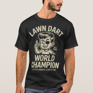 T-shirt Champion de fléchettes de pelouse rétro