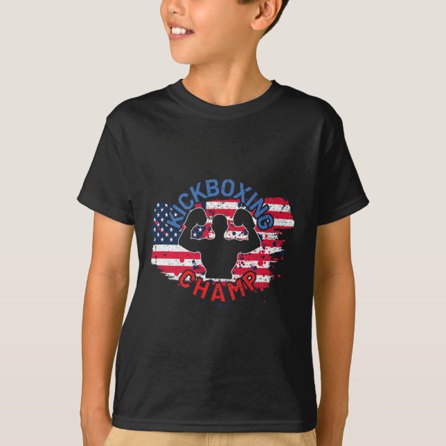 T-shirt Champion de kickboxing Usa  (Devant)