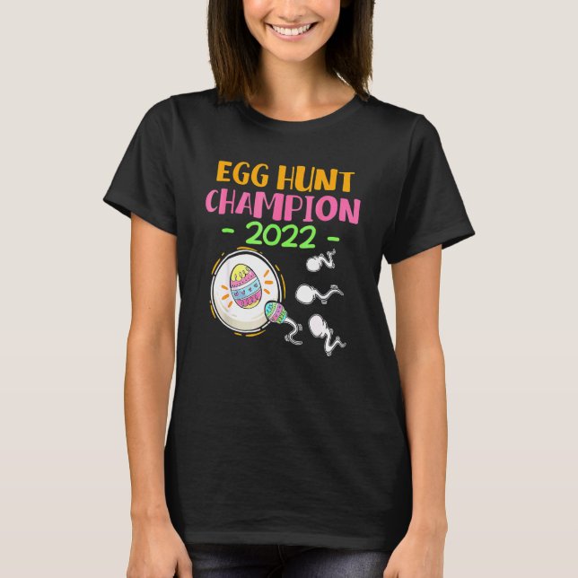 T-shirt Champion de la chasse aux oeufs 2022 Grossesse de  (Devant)