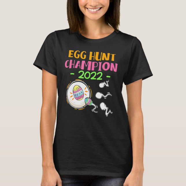 T-shirt Champion de la chasse aux oeufs 2022 Grossesse de  (Devant)