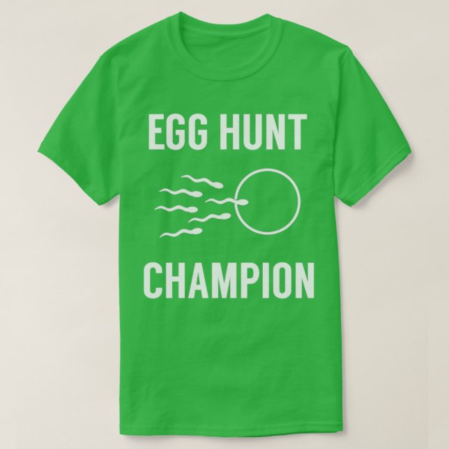 T-shirt Champion de la chasse aux oeufs Drôle papa Grosses (Design devant)