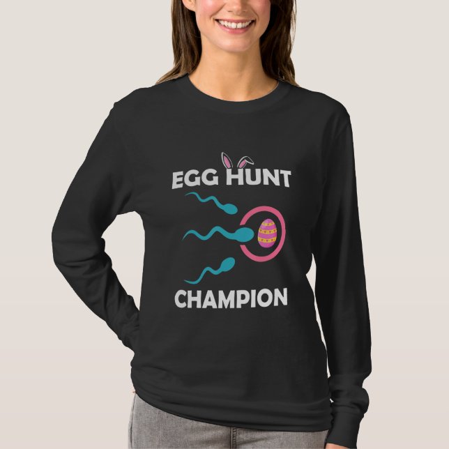 T-shirt Champion de la chasse aux oeufs Drôle Papa Pâques  (Devant)