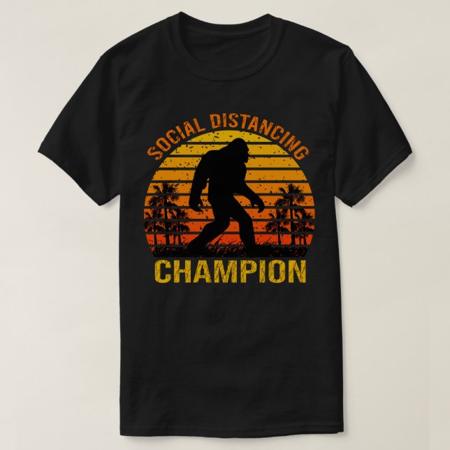 T-shirt Champion de la Distance Sociale 1 (Design devant)