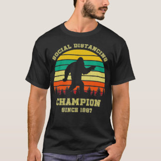 T-shirt Champion De La Distance Sociale Depuis 1967 54 Ans