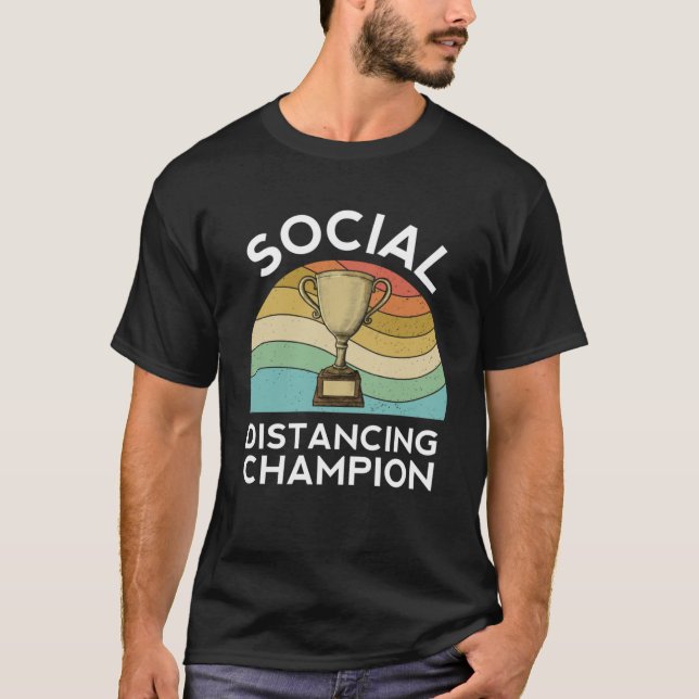 T-shirt Champion de la Distance Sociale Papier toilette de (Devant)