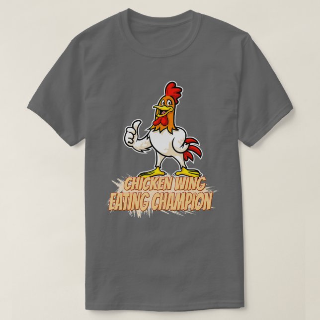 T-shirt Champion de la mangeoire de l'aile de poulet amusa (Design devant)