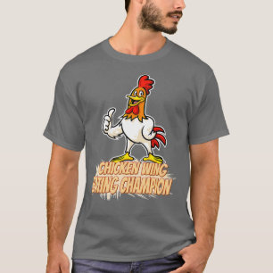 T-shirt Champion de la mangeoire de l'aile de poulet amusa