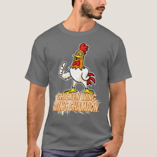 T-shirt Champion de la mangeoire de l'aile de poulet amusa