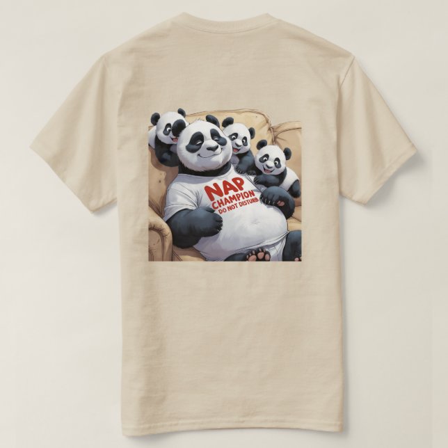 T-shirt Champion de la Nap - Funny Panda Papa Sleep T-Shir (Design dos)