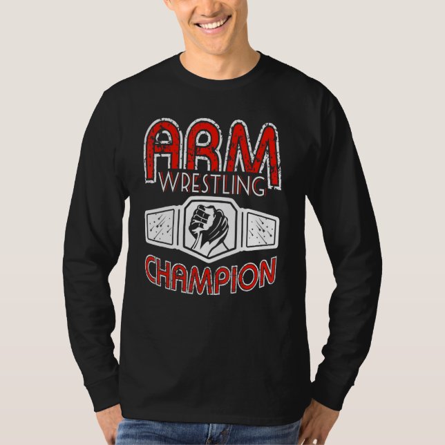 T-shirt Champion de lutte contre le bras (Devant)