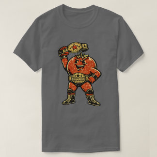 T-shirt Champion de lutte de tomate — Combattant rétro vin