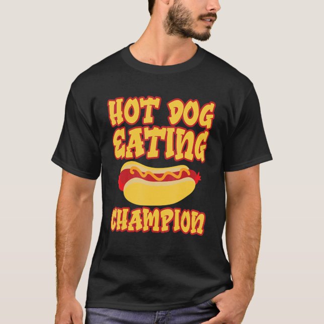 T-shirt Champion de mangeur de chien chaud (Devant)
