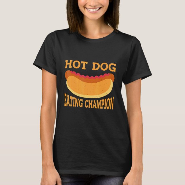 T-shirt Champion de mangeur de chien chaud (Devant)
