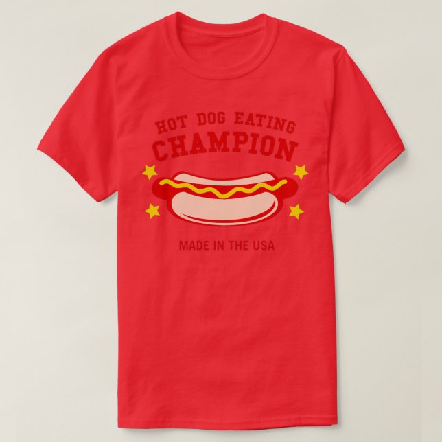 T-shirt Champion de mangeur de chien chaud (Design devant)