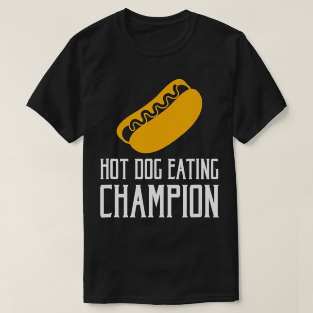 T-shirt Champion de mangeur de chien chaud (Design devant)