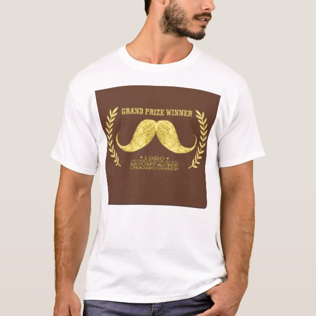 T-shirt Champion de moustache (Devant)