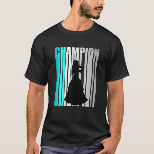 T-shirt Champion de violon Turquoise Retro Design Orchestr