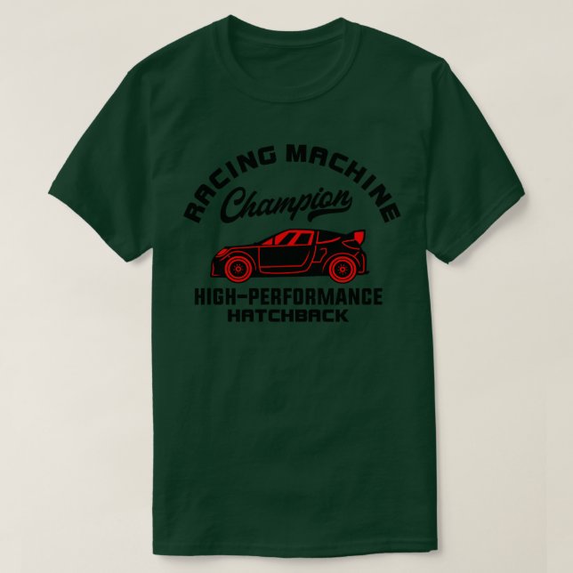 T-SHIRT CHAMPION DE VOITURE DE COURSE (Design devant)