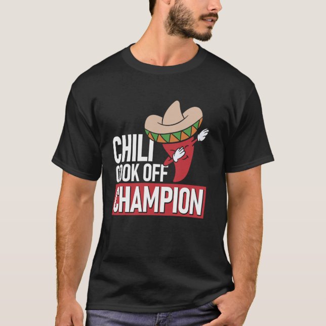 T-shirt Champion du concours de chili Dab Pepper amuseur p (Devant)