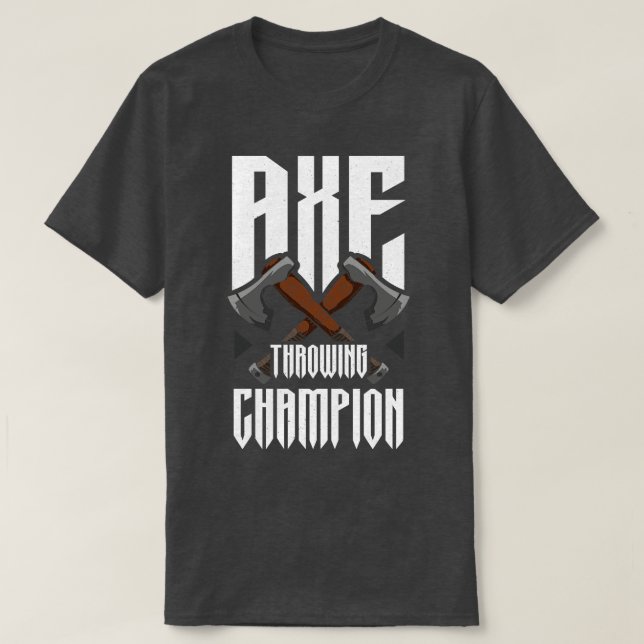 T-shirt Champion du lanceur Ax Funny Ax Throwing (Design devant)