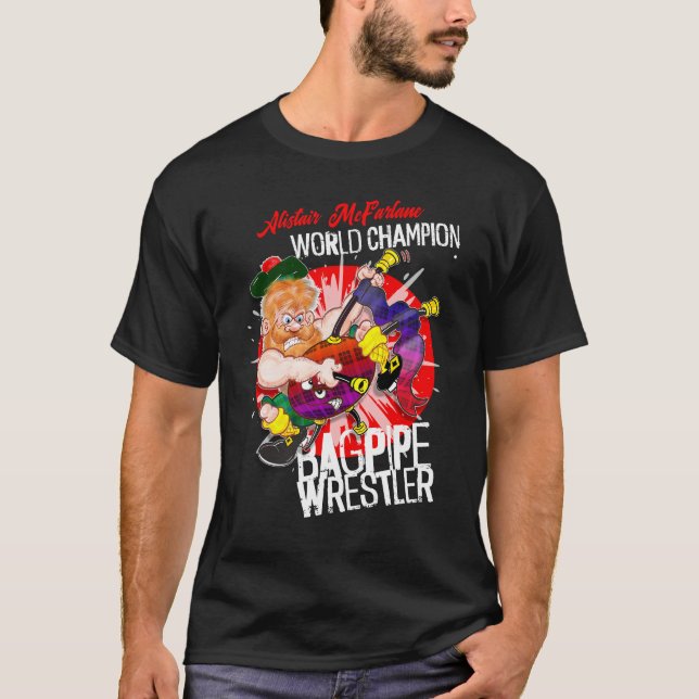 T-shirt Champion du monde Bagpipe Wrestler (Devant)