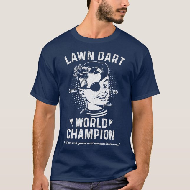 T-shirt Champion du monde de pelouse dart (Devant)