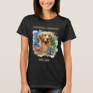 T-shirt Champion Golden Retriever Étincelle Avec Trophée