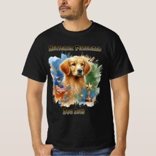 T-shirt Champion Golden Retriever Étincelle Avec Trophée