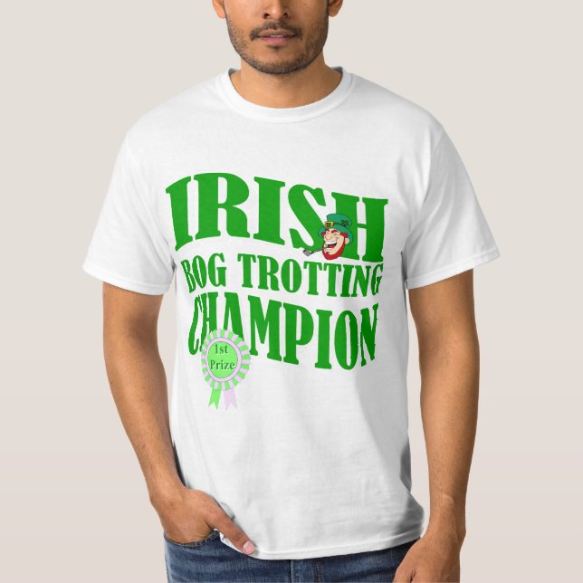 T-shirt Champion irlandais de trot de blogs, Saint Patrick (Devant)