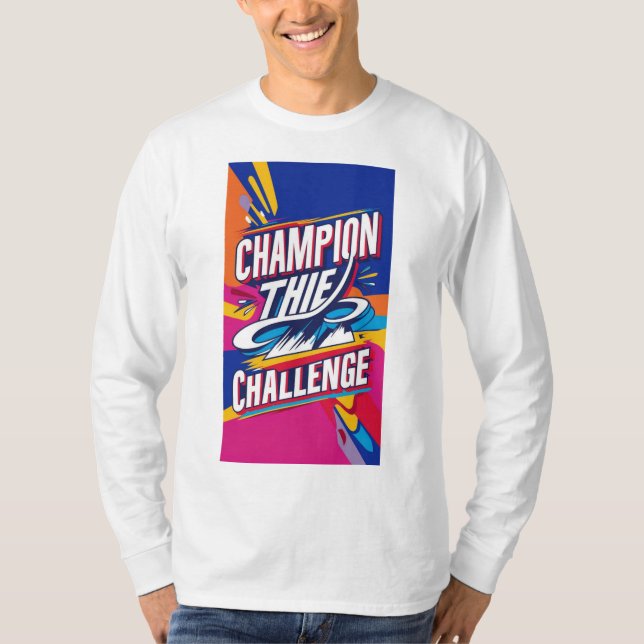 T-SHIRT CHAMPION LE DÉFI. (Devant)