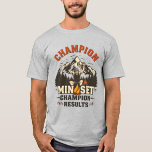 T-shirt Champion Mindset, Champion Results gymnase tagline
