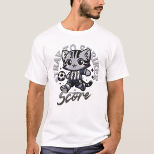 T-shirt Champion Striker Chat : Feline Soccer Star