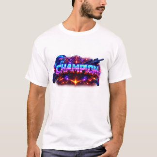 T-shirt CHAMPION 🎮 Ultime Néon Cyberpunk Maître de Jeu