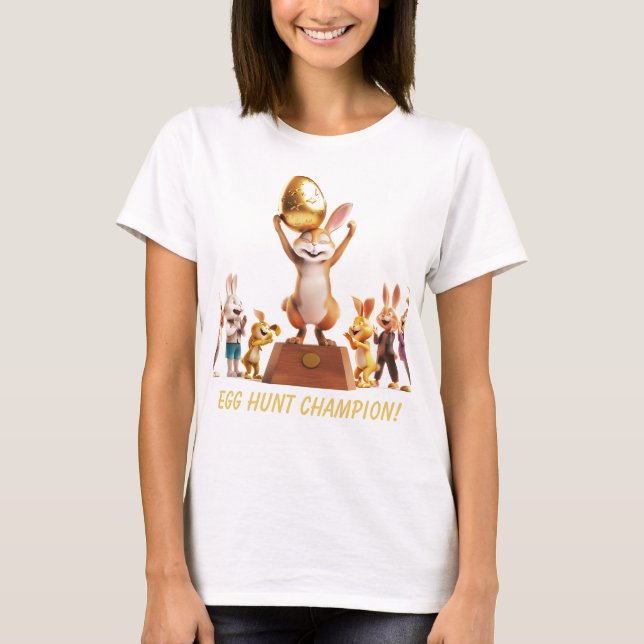T-shirt Champion victorieux de chasse aux oeufs de lapin (Devant)