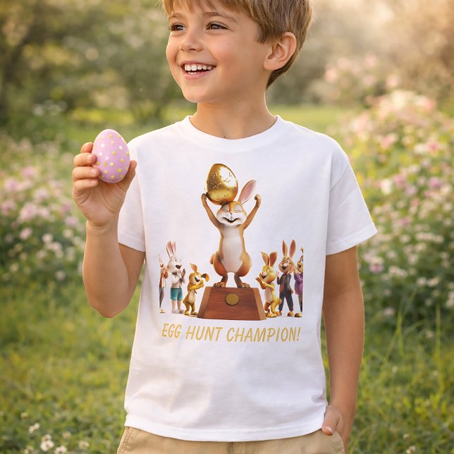 T-shirt Champion victorieux de chasse aux oeufs de lapin (Créateur téléchargé)