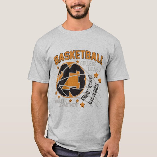 T-shirt Championnat de basket-ball New York Brooklyn (Devant)