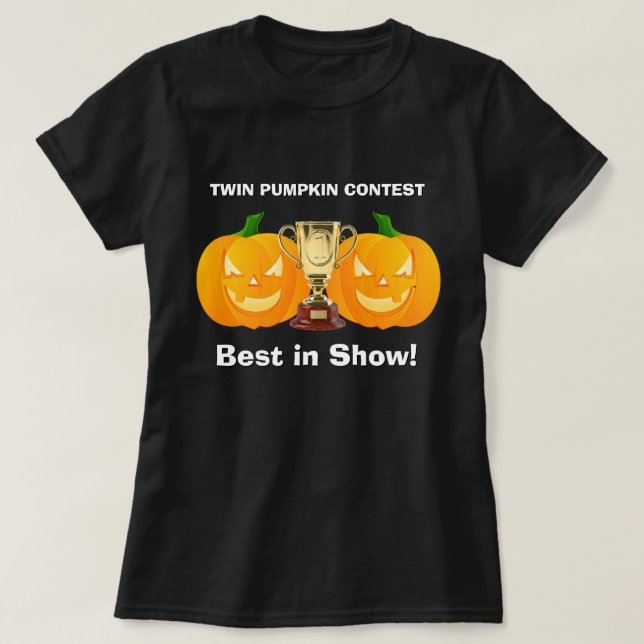 T-shirt CHAMPIONNAT DU CONCOURS DE CITROUILLE DOUBLE nouve (Design devant)
