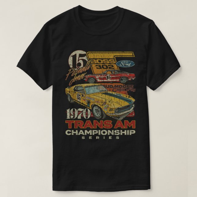 T-shirt Championnat Trans Am Mustang 15 1970 (Design devant)