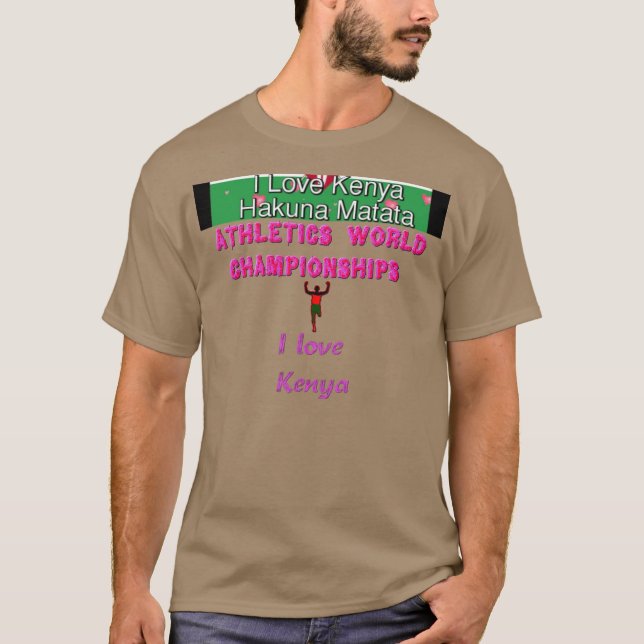 T-shirt Championnats du monde d'athlétisme Kenya Runner :  (Devant)