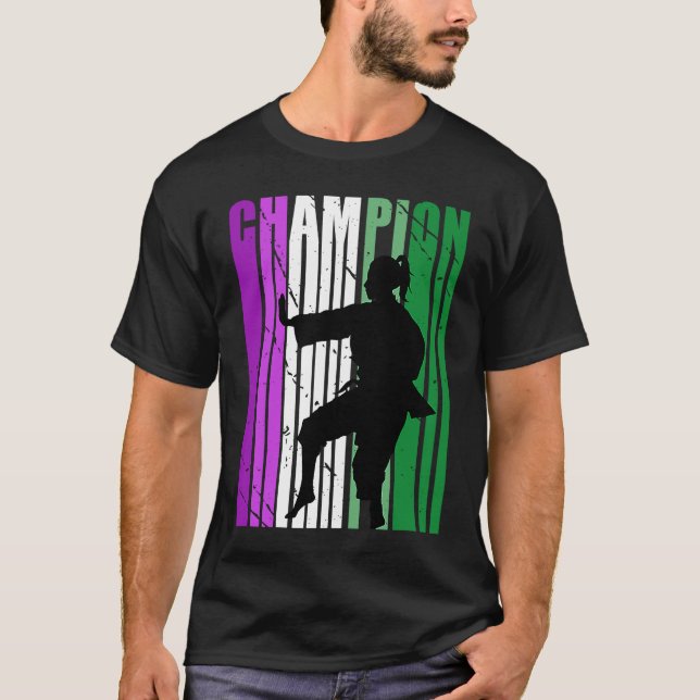 T-shirt Championne Champion Karate Anniversaire Martiale V (Devant)